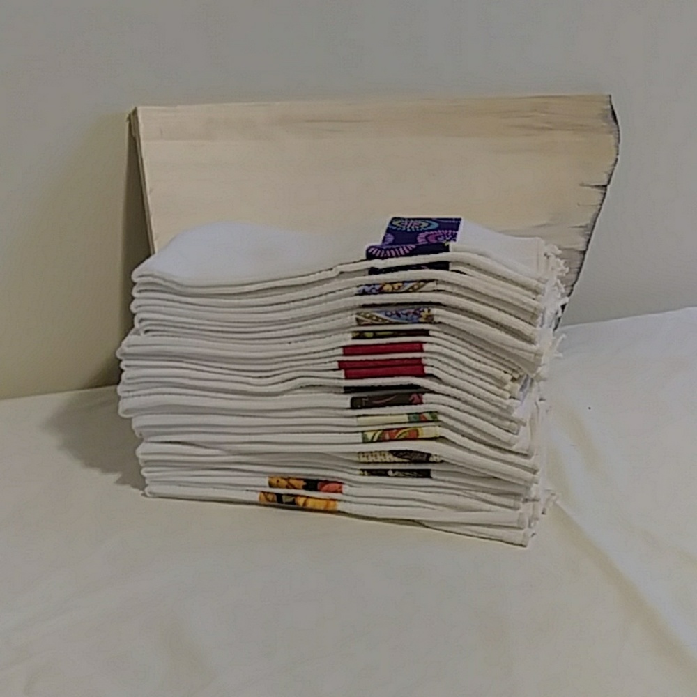 Handmade dish towels.